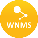 Een afbeelding van Ligowave.nl met daarop een gele cirkel icoon ter ondersteuning van het WNMS cloud systeem waarmee je zorgeloos je LigoWave draadloze netwerk kunt beheren.